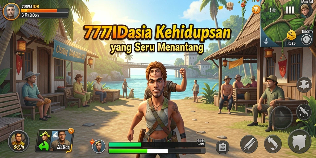 Screenshot gameplay 777IDR yang menampilkan aktivitas simulasi kehidupan.