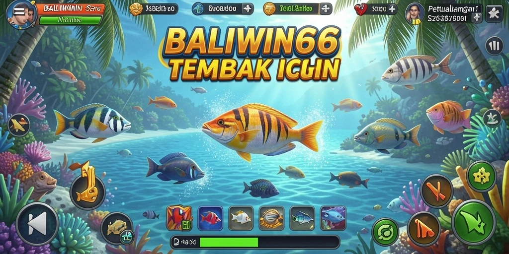 Tampilan seru gameplay Tembak Ikan di BALIWIN66.