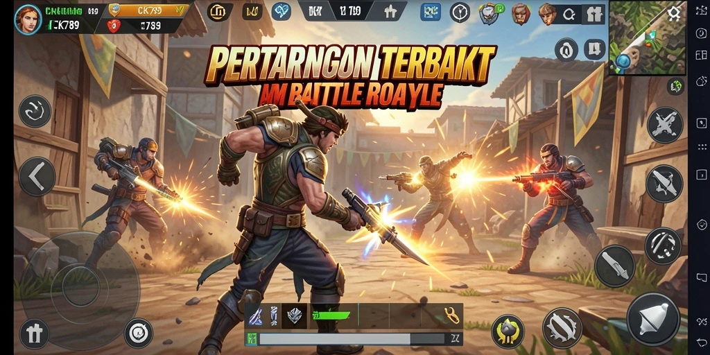 Gameplay CK789 menunjukkan aksi seru dalam pertempuran Battle Royale.