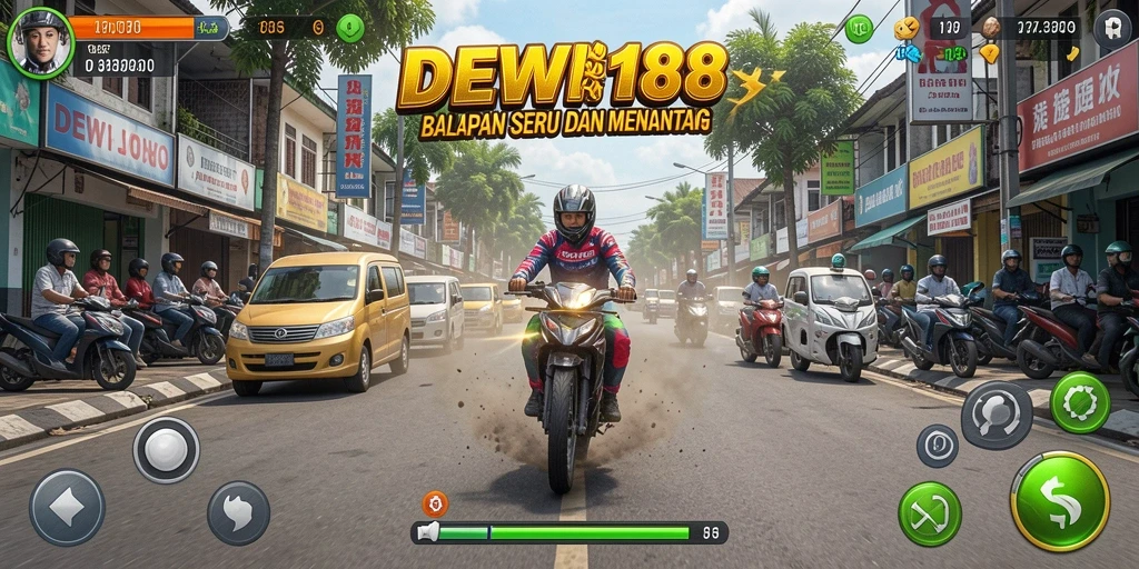 Gameplay balapan seru dan menantang di DEWI188.