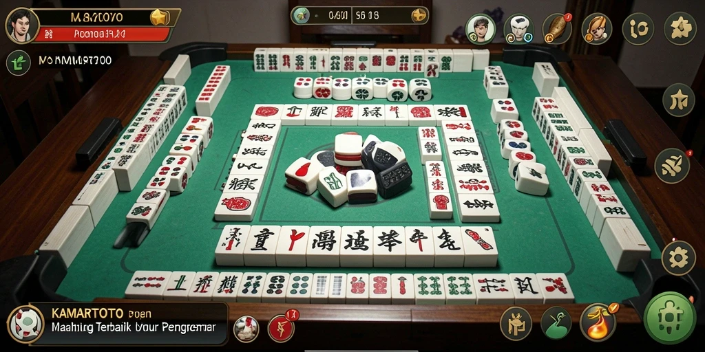 Tampilan gameplay KAMARTOTO dengan grafik Mahjong yang menawan.