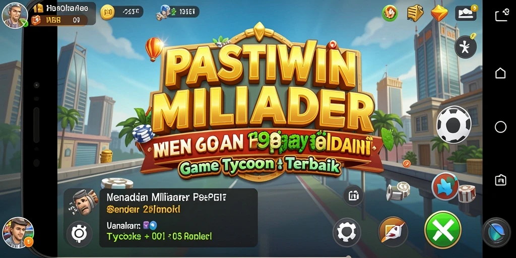 Tangkapan layar utama menunjukkan gameplay Tycoon yang seru dan interaktif.