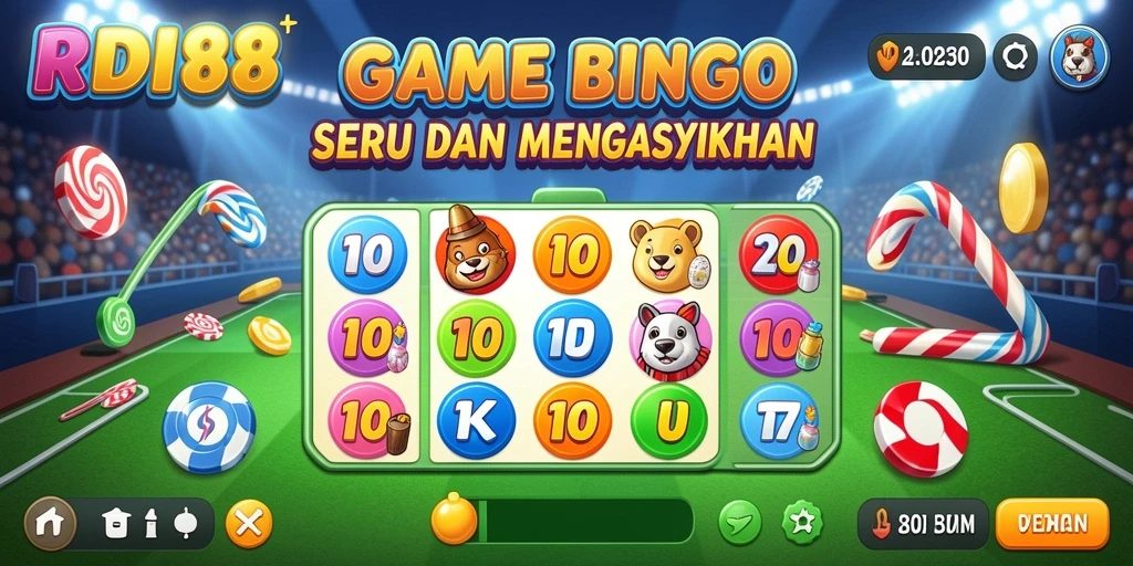 Gameplay seru Bingo di aplikasi RDI88 dengan teman-teman.