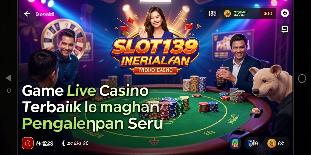 Screenshot gameplay SLOT138 menampilkan dealer langsung yang interaktif.