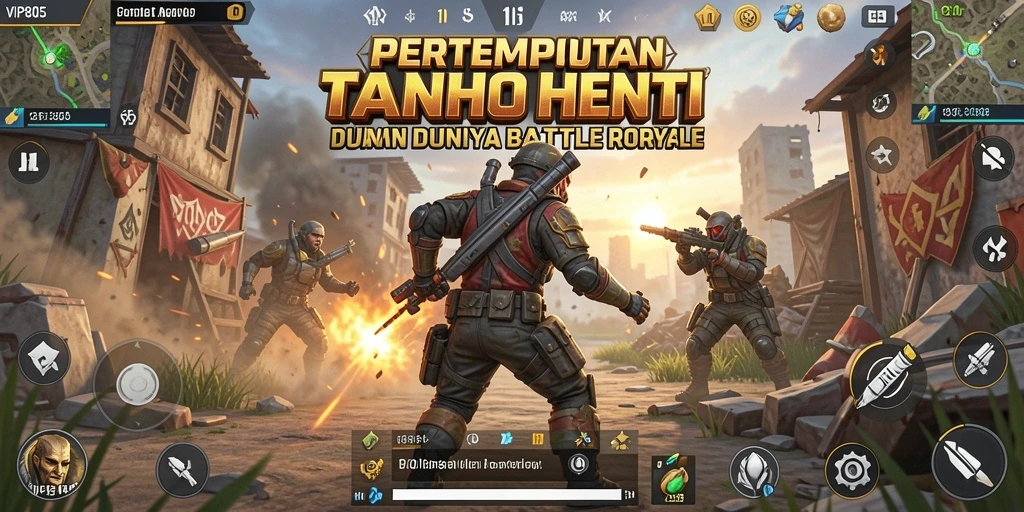 Tangkapan layar permainan VIP805 yang mendebarkan dalam pertempuran Battle Royale.